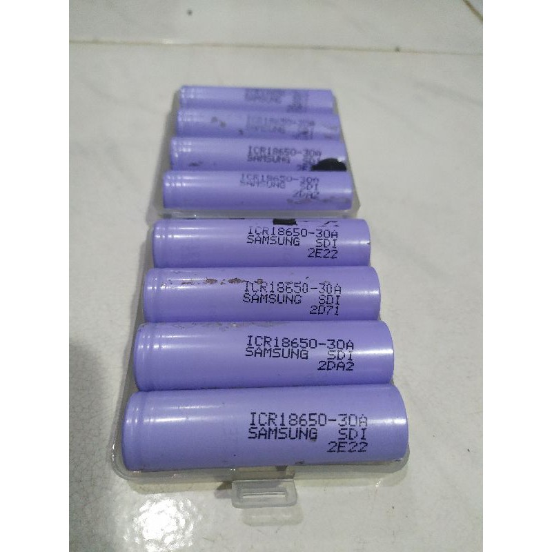 baterai 18650 bekas laptop samsung ICR18650-30A dan ICR18650-28A