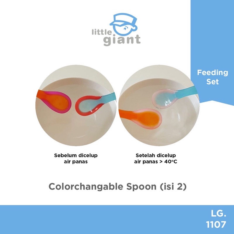 Little Giant Colorchangeable Spoon isi 2 LG1107- Sendok Makan Bayi