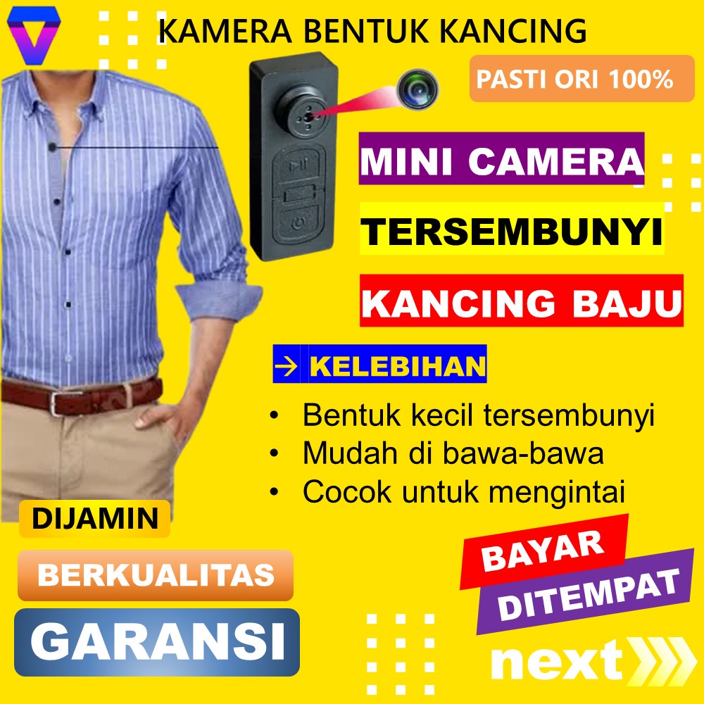 KAMERA PENGINTAI MINI WIFI TANPA KABEL CAMERA CCTV KECIL TERSEMBUNYI SPY CAM WIFI HIDDEN CAMERA JS80