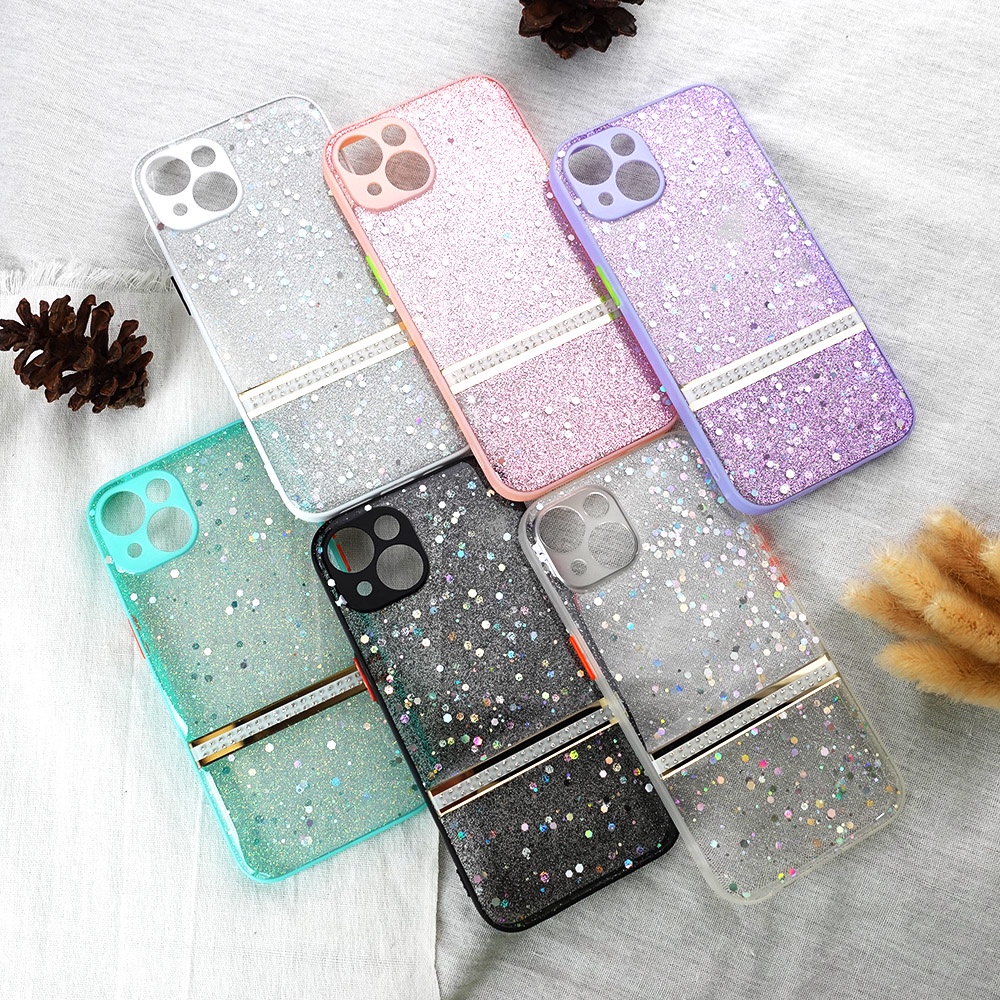 CASE GLITTER SAMSUNG A03S A22 4G A72 IPHONE XR 12 PRO 12 PRO MAX 13 13 PRO 13 PRO MAX OPPO A15 A74 4G A74 5G REALME C20 Y20 Y12S Y20 Y21S XIAOMI REDMI 10 REDMI 9T CASING GLITTER HARDCASE GLITTER