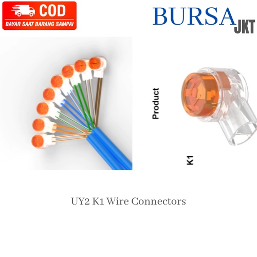 KONKETOR K1 &amp; K2 WIRE CONNECTOR 2 PORT ALAT SAMBUNG KOMPUTER TELEPON