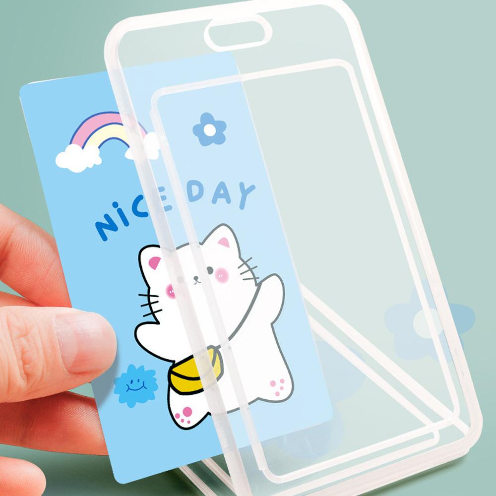 [Elegan] Card ID Holder Perlengkapan Kantor Kartun Luggage Tag Trinket Kartu Nama Cover Kartu Bank Kartu Kredit