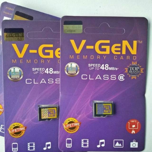 Memory Card Micro Sd V-GEN 4gb Original Garansi Resmi