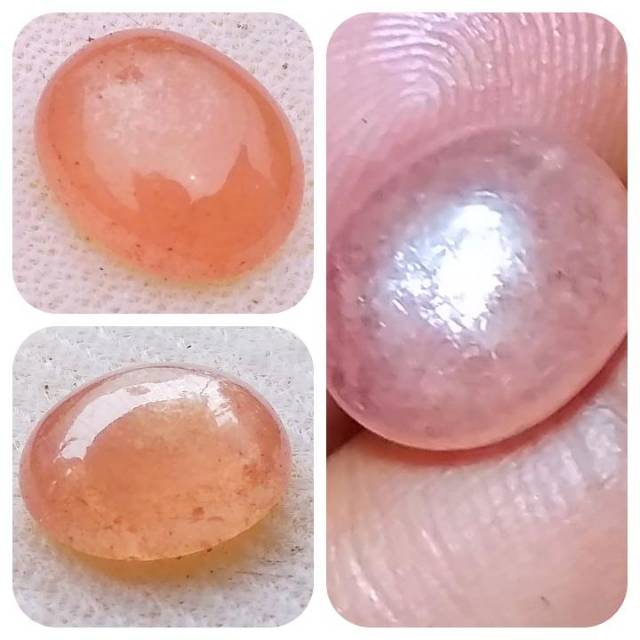 Batu Permata Natural Star Orange Sapphire Safir Kwalitas Super Mulus No Crack Original Asli Alam