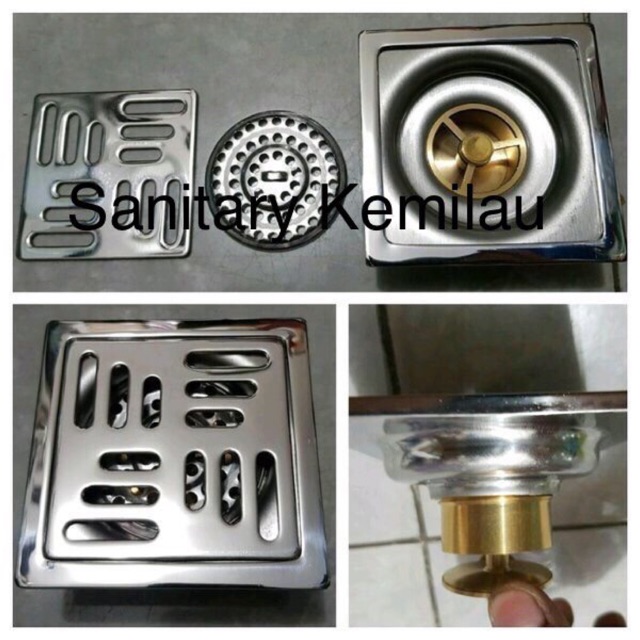 Floor Drain - Saringan Got Anti Anti Bau / Kecoak Stainless - Saringan Got WC Toilet Kamar Mandi