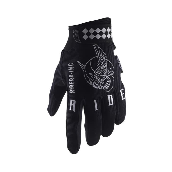 Sarung Tangan Gloves Skull Hitam Touchscreen ( Glove / Motor / Riding)