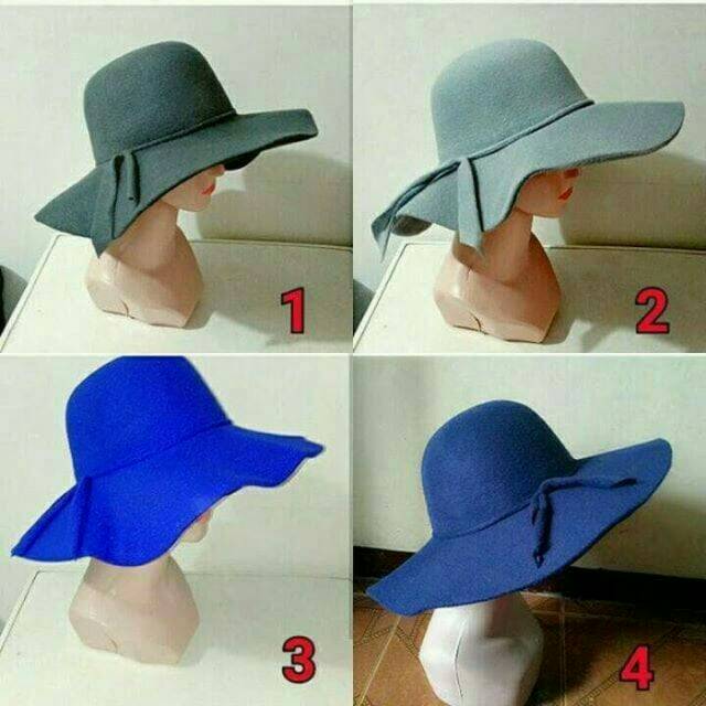 Floppy hat bludru / Topi pantai dewasa