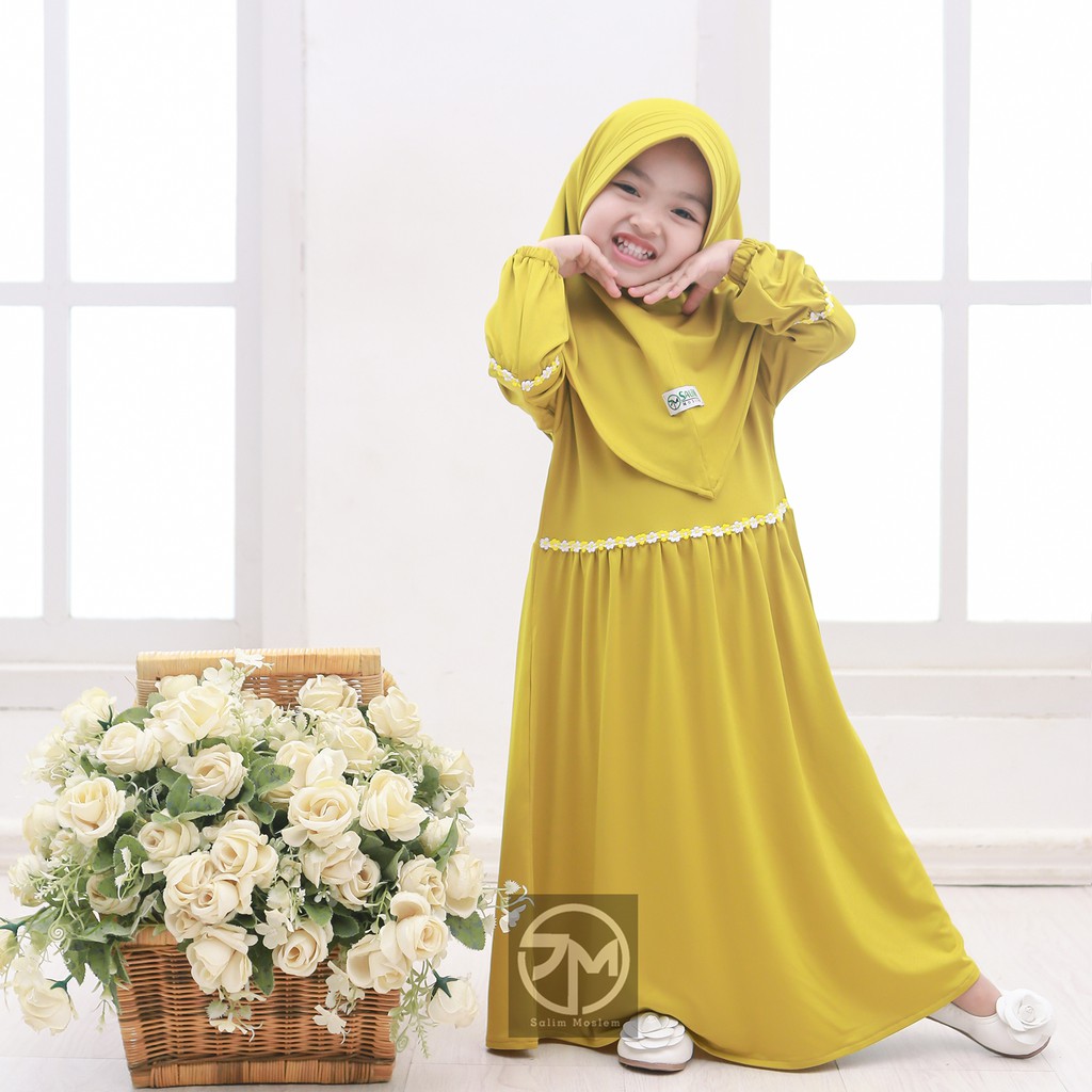 Salim moslem -Gamis anak perempuan / Baju muslim anak perempuan usia 1-10 tahun &quot;Model6&quot;