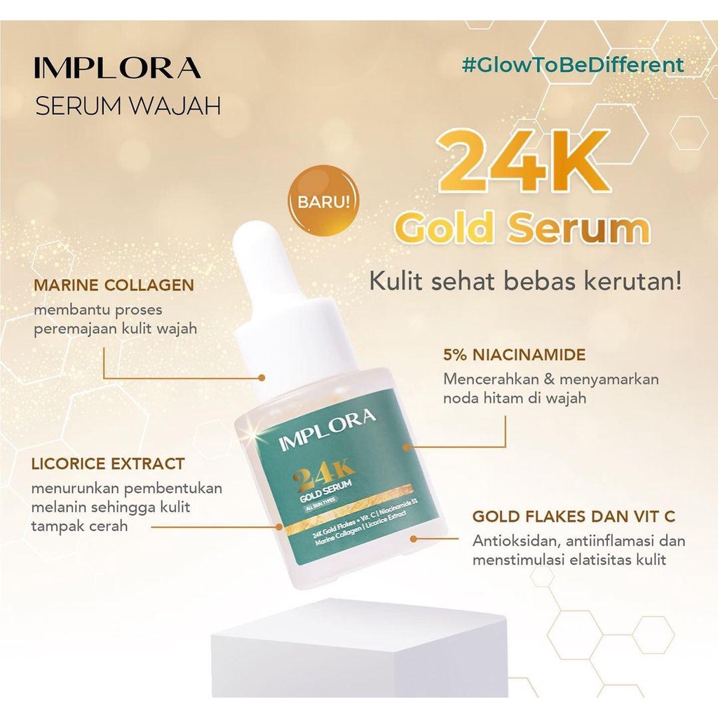 NEW IMPLORA SERUM WAJAH ALL VARIANT ACNE AHA BHA PEELING MIDNIGHT LUMINOUS BRIGHTENING SERUM 20gr