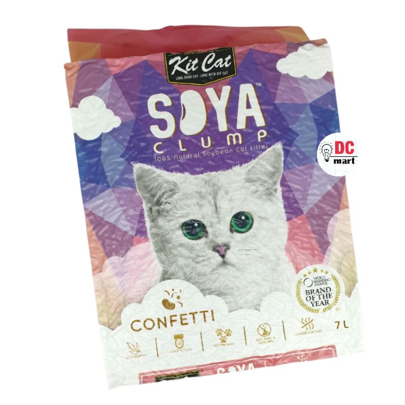 Kit Cat SOYA CLUMP 7L / Cat Litter KITCAT / Pasir Gumpal Hewan Kucing