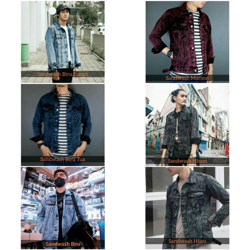 jaket jeans sandwash jaket jeans pria jaket jeans wanita jaket jeans sandwash hitam jaket levis pria