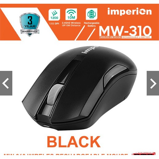 Imperion MW-310 Wireless USB Mouse - Low Power Consumption