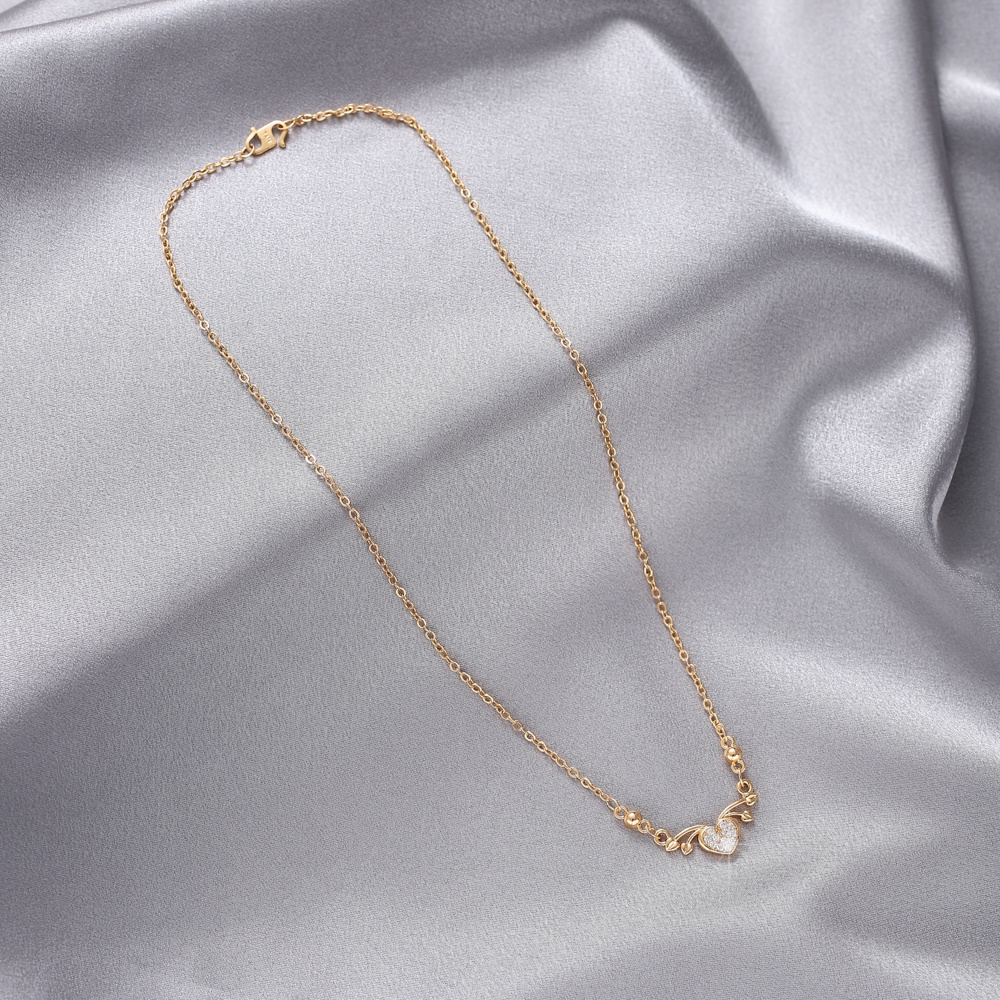 ✨❤️✅COD Kalung Titanium Anti Karat Hati Liontin Aksesoris Fashion Kalung Rantai Korea Murah D002