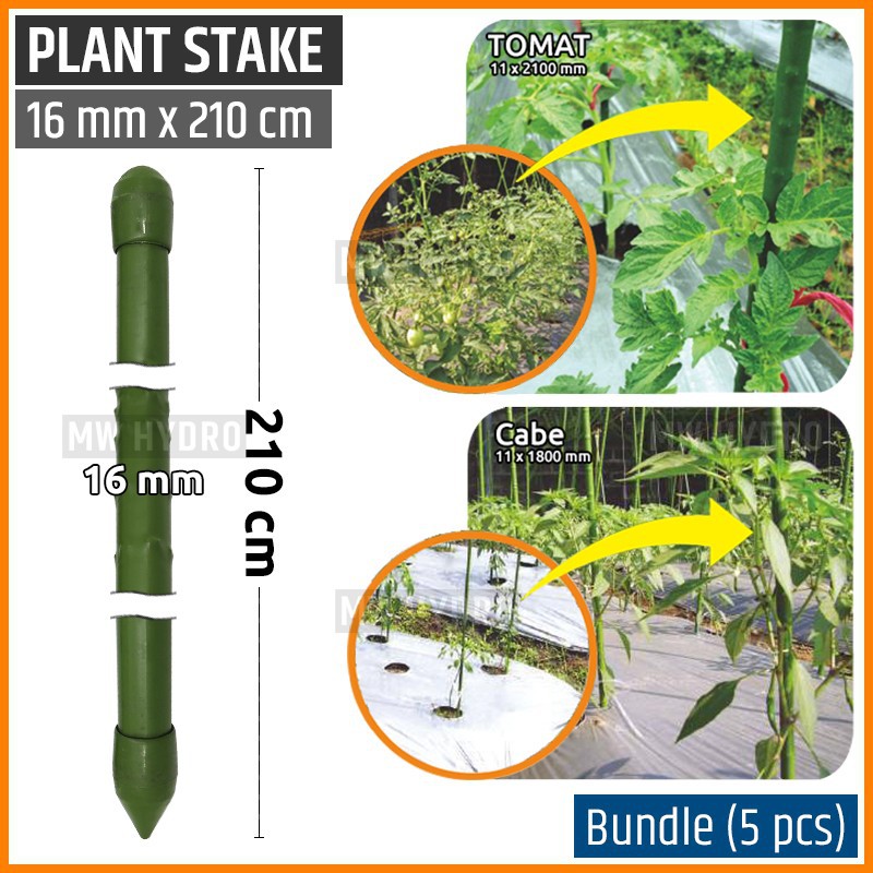 5 pcs Plant Stake / Ajir Tanaman - TAKIRON - 16 mm x 210 cm