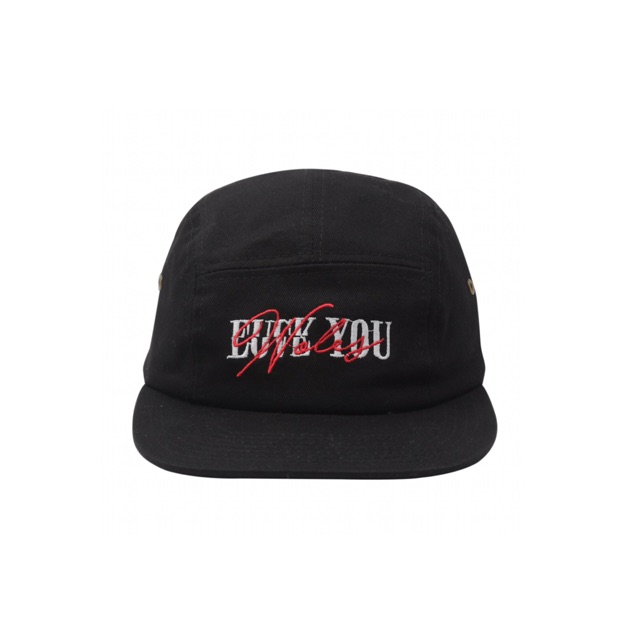 WOLES Fcklve 5 Panel Cap / Topi Black