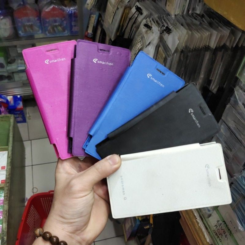 SMARTFREN ANDROMAX U3 , i2 , V3S , ASCEND W1 , G2 QWERTY , C2 , C3S , Q , Qi flipcover buku mantul