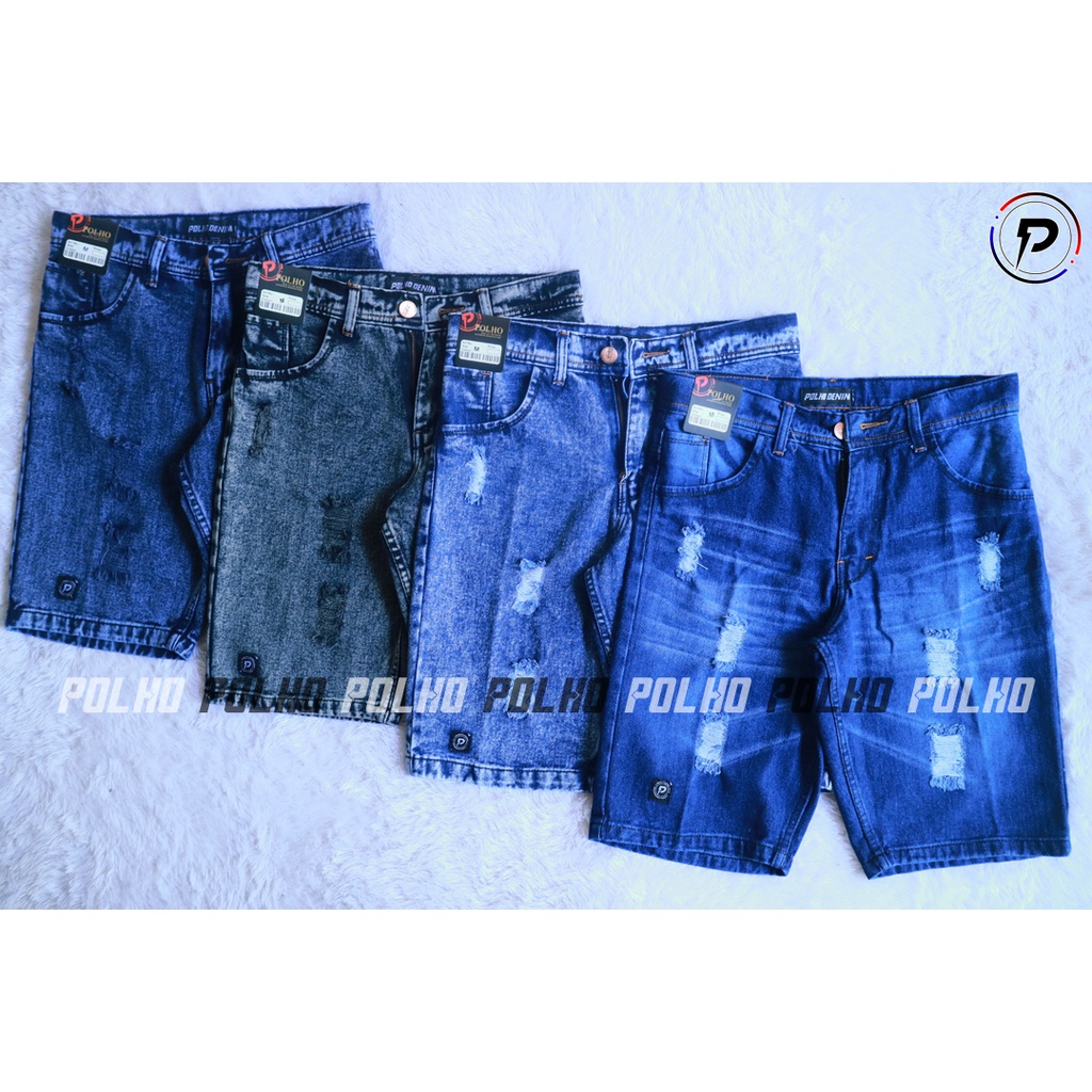 [Bisa COD]Celana Jeans Pendek Sobek Pria Wisker Jeans Pendek Ripped Robek Pria Premium Distro