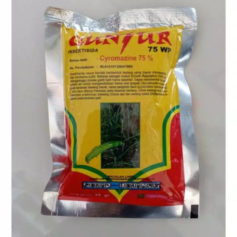 [BISA GROSIR]GUNTUR INSEKTISIDA BAHAN AKTIF CYROMAZINE 75% /PESTISIDA/INSEKTISIDA/OBAT PERTANIAN/