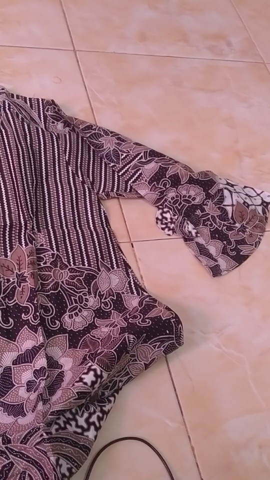 Tey-17 Batik Wanita Asj Sa Hrb026 Kenongo Kemeja Tosca Pendek