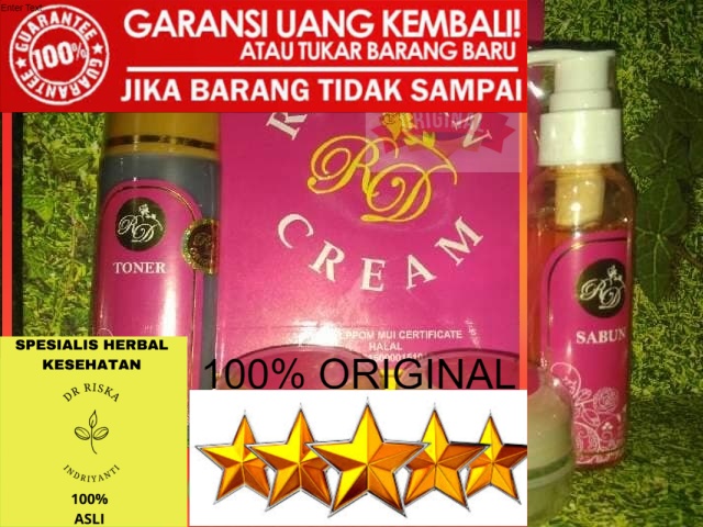 100% ORIGINAL OBAT KRIM CREAM PENGHILANG JERAWAT PEMUTIH KULIT WAJAH RD ORIGINAL