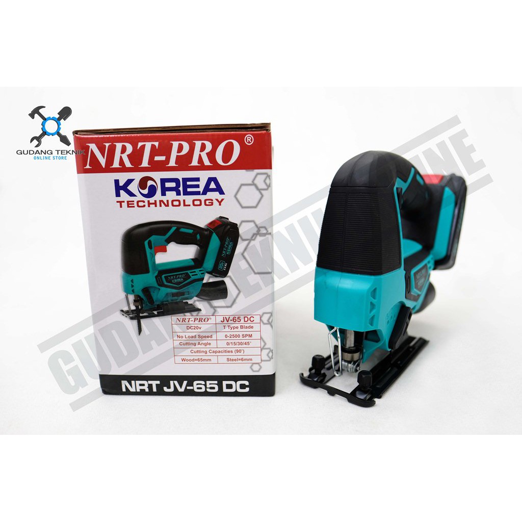 Mesin Jigsaw Cordless NRT PRO JV 65 HD / Gergaji Jig Saw Baterai 20V NRT PRO JV65HD 20 V