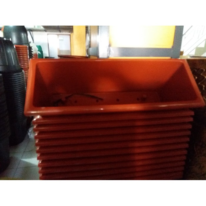 pot plastik panjang coklat 65cm