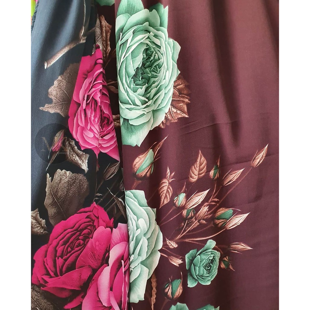 BAHAN GAMIS LEBARAN CREPE MOTIF KAIN KAFTAN