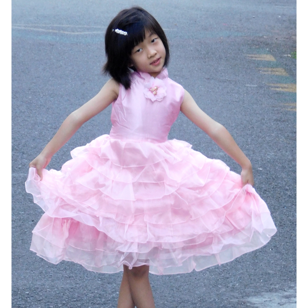 DRESS ANAK STACKS ROSE PINK / BAJU PINK ANAK  /  DRESS ZOE