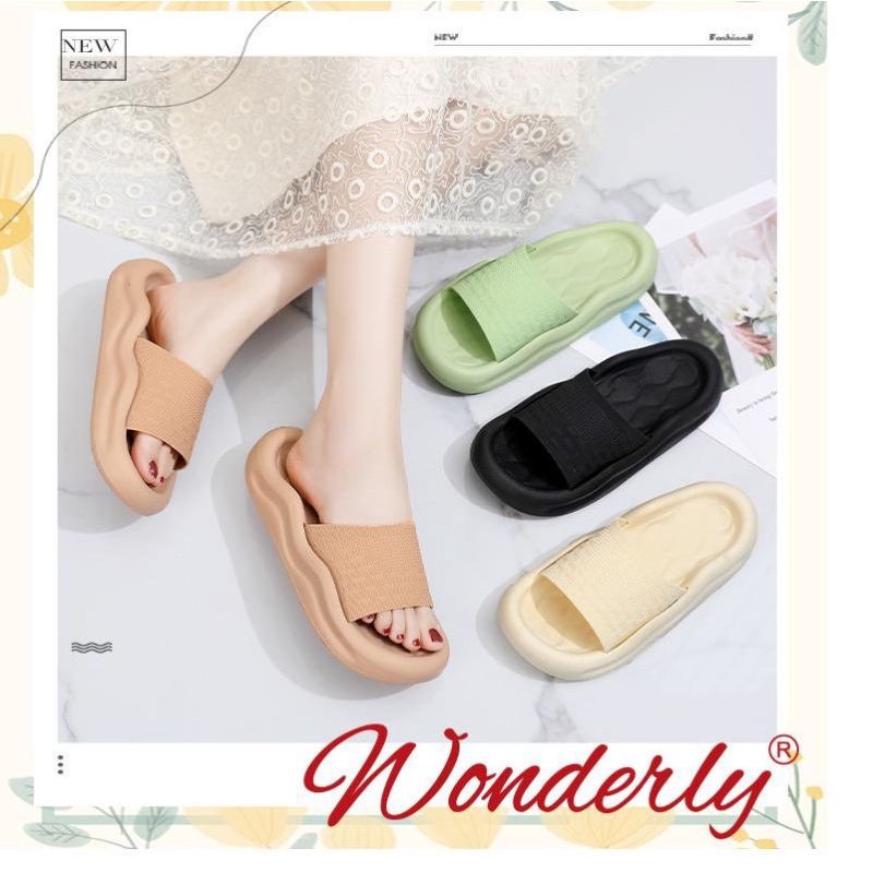 1220-8 [WONDERLY] Sendal Wanita Selop Jelly / Sandal Slop Wanita Karet / Sandal Slides / Slides Wanita / Sandal Unik