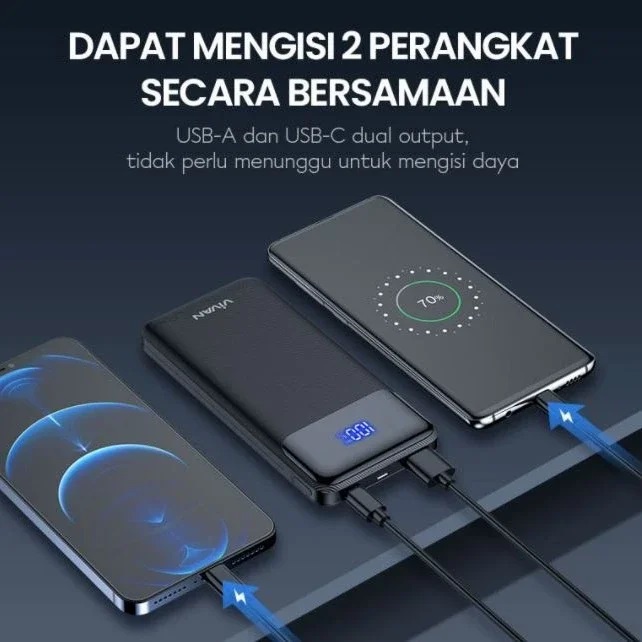 Powerbank LED Vivan VPB X10 Custom Foto atau Gambar