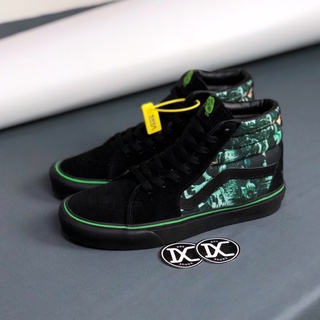 custom black high top vans