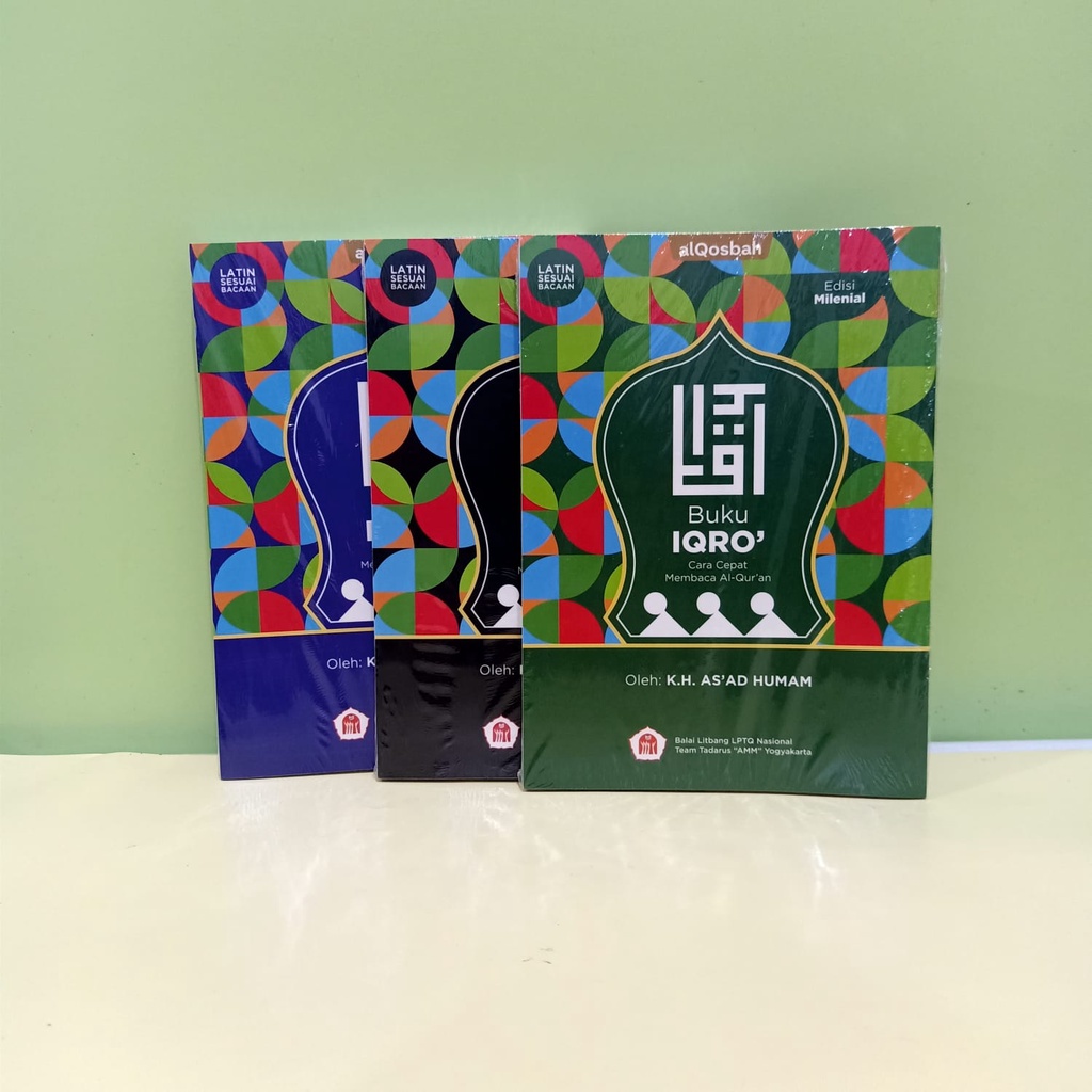 BUKU IQRO EDISI MILENIAL AL QOSBAH/IQRO BERWARNA LATIN/FULL COLOR WARNA