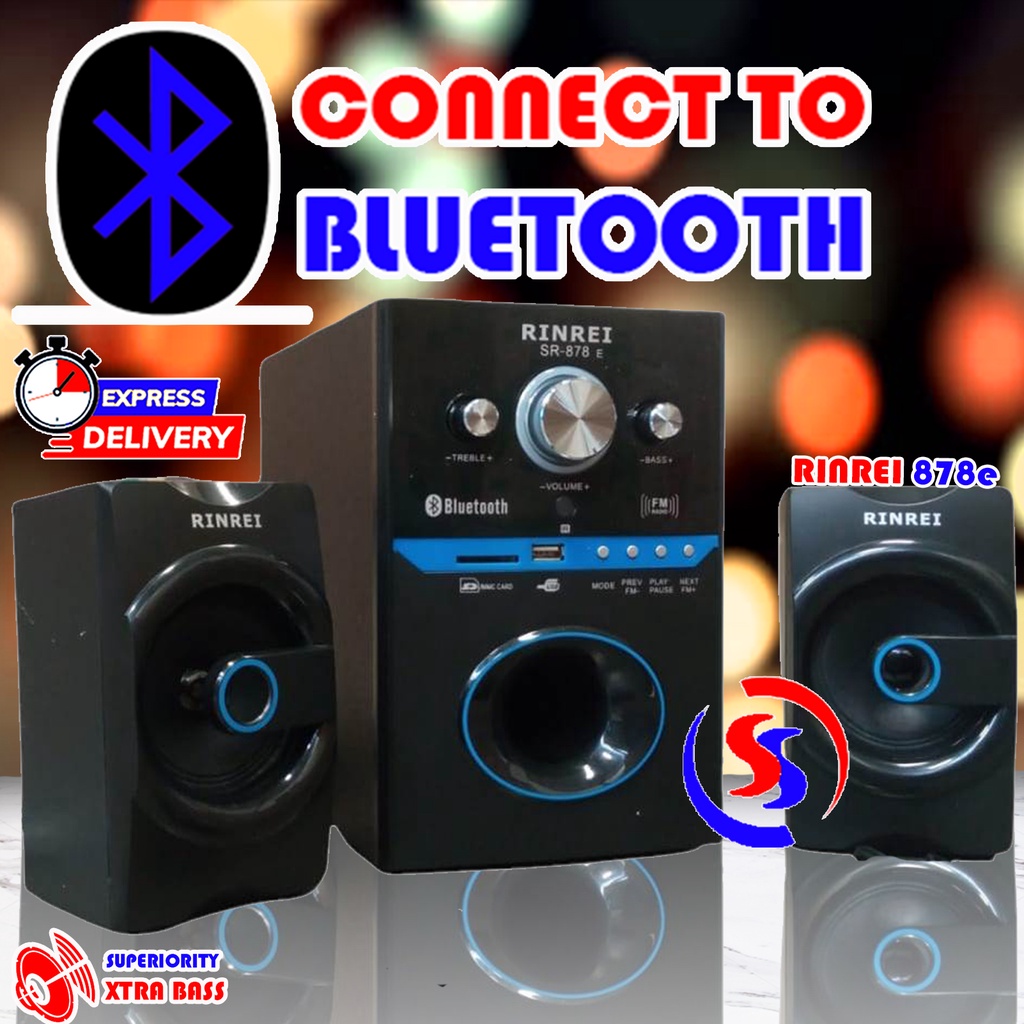 SPEAKER BLUETOOTH SUPER BASS RINREI 878E GARANSI RESMI