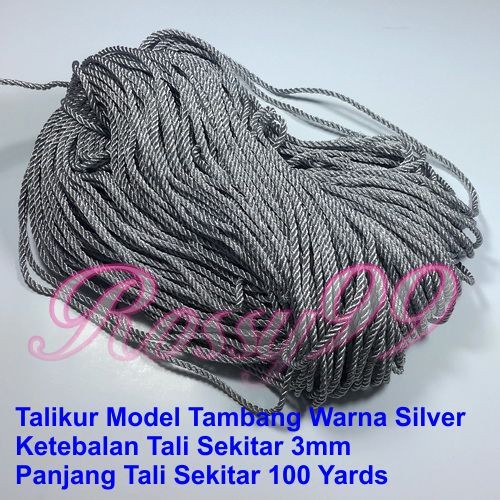 

(TERLARIS) Talikur Model Tambang Silver 3mm IMPORT Souvenir Tali Gantung PaperBag