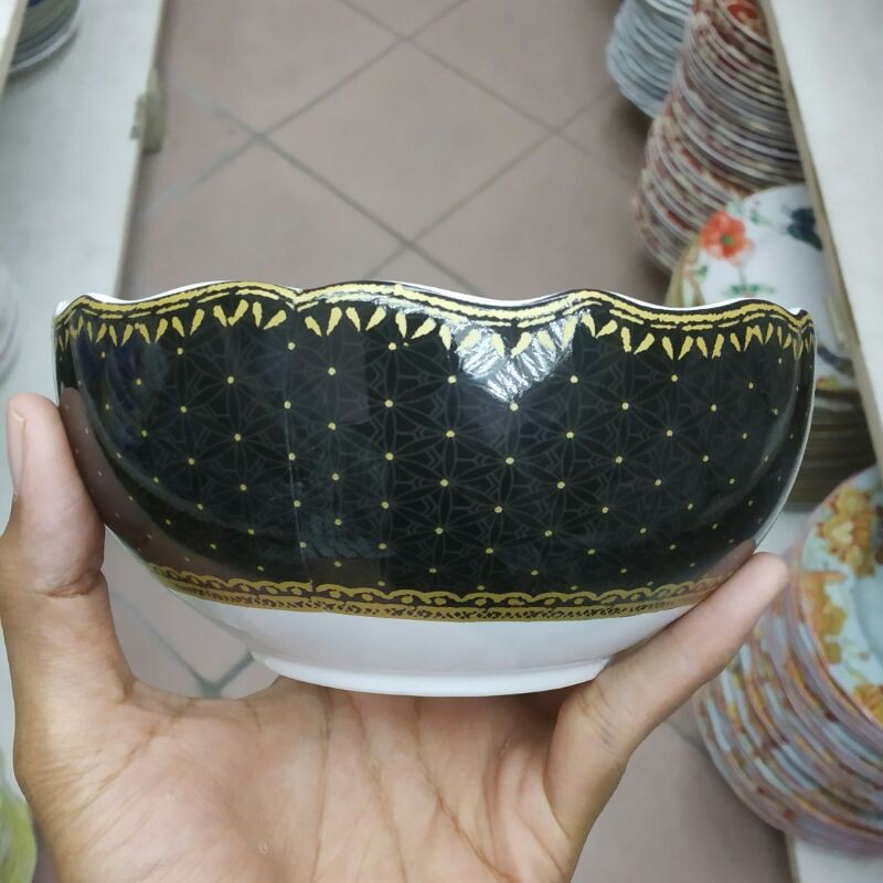 BOWL MANGKOK MANGKUK KERAMIK HIAS SANGO MOTIF TEMA NATAL CHRISMAST