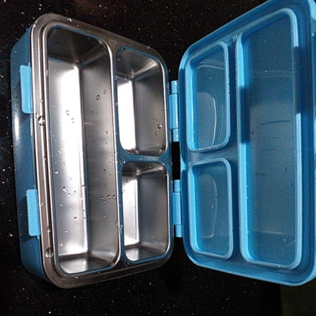 Kotak Makan Lunch Box Yooyee Mini Stainless Steel 3 Sekat 627