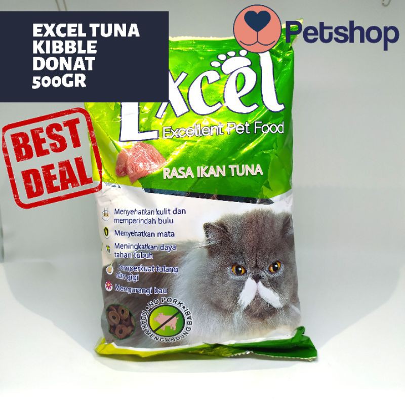 

Excel Tuna kibble donat hijau 500gr