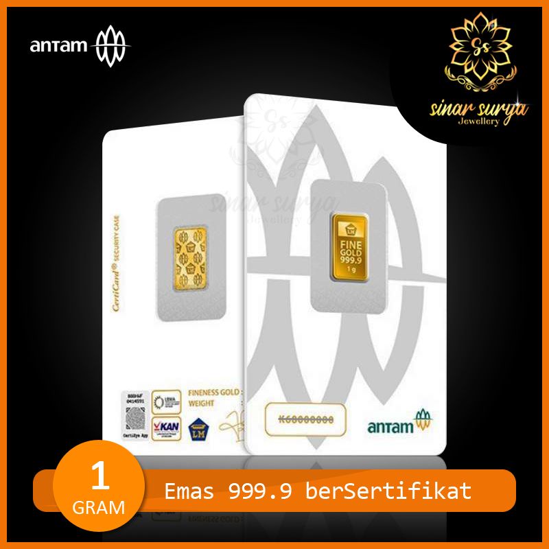 emas antam 1g/gr/gram, 1 gr logam mulia/LM/Goldbar Press Terbaru-1
