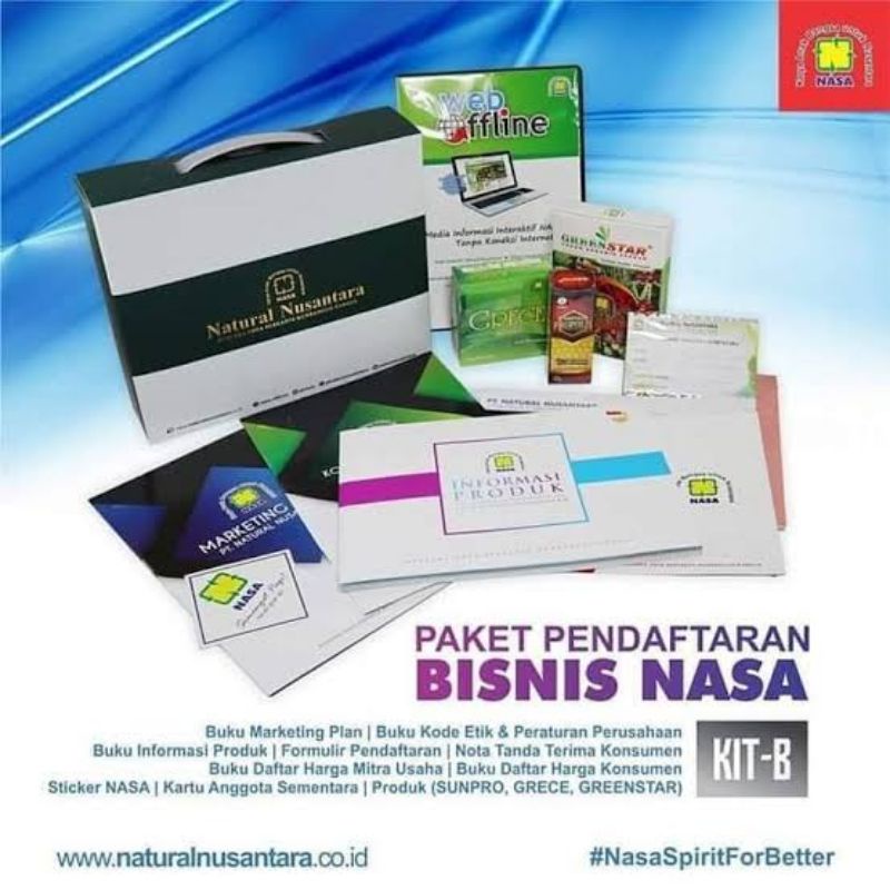 

paket pendaftaran mamber nasa /kit B Nasa/Staterkit Nasa