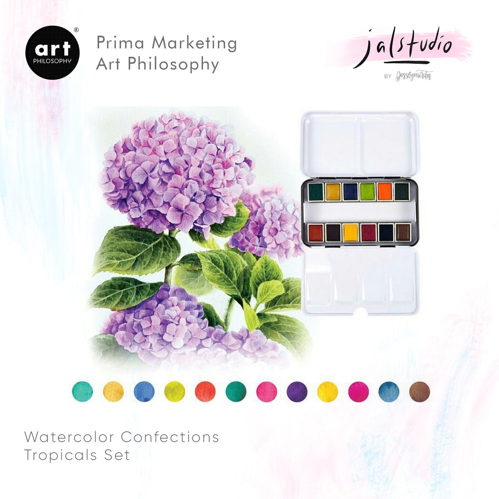 Jual Prima Marketing Art Philosophy Watercolor Confections Tropicals Set 12 Colors Water Colour Cat Air Indonesia|Shopee Indonesia