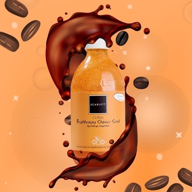 SCARLETT Whitening SHOWER SCRUB COFFEE Sabun Mandi ShowerScrub