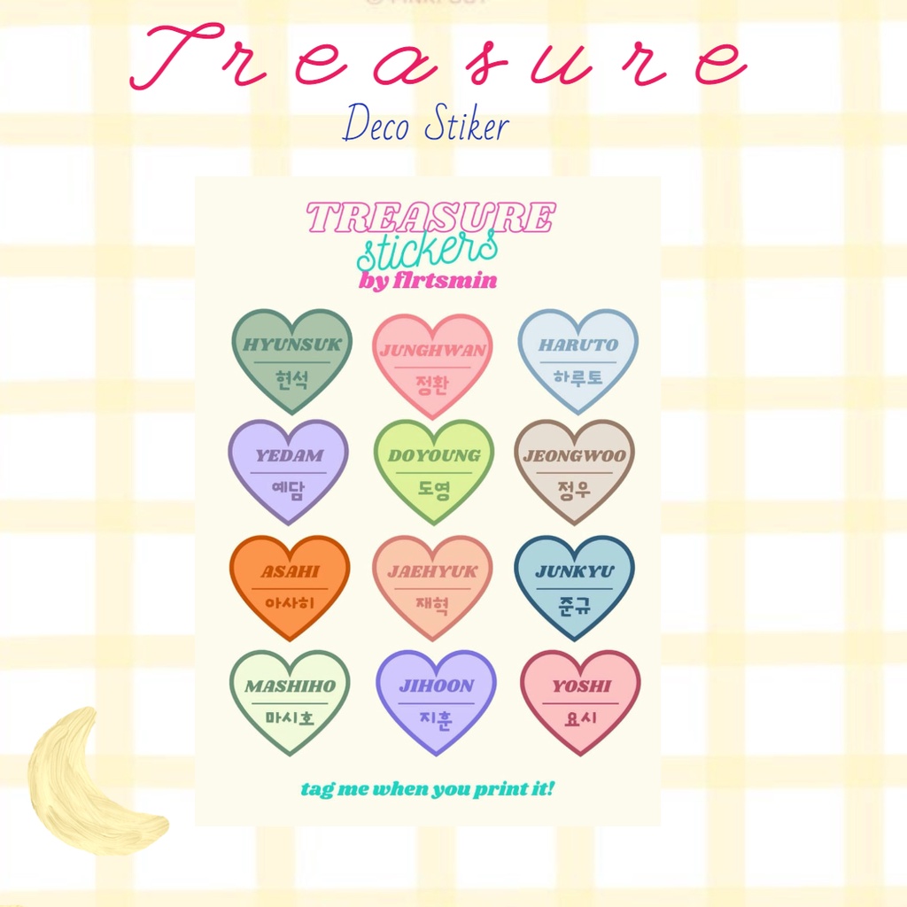 Treasure Stiker Kpop Deco Love Ver
