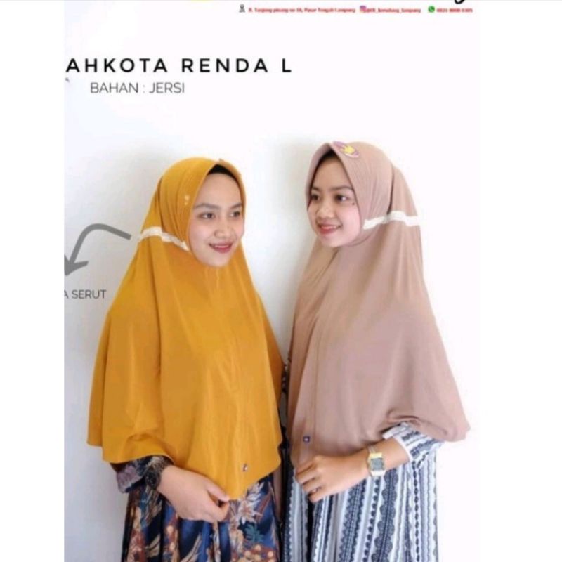 JILBAB SERUT RENDA JOKOWI BAHAN JERSEY SUPER PREMIUM/JILBAB SERUT RENDA MAHKOTA