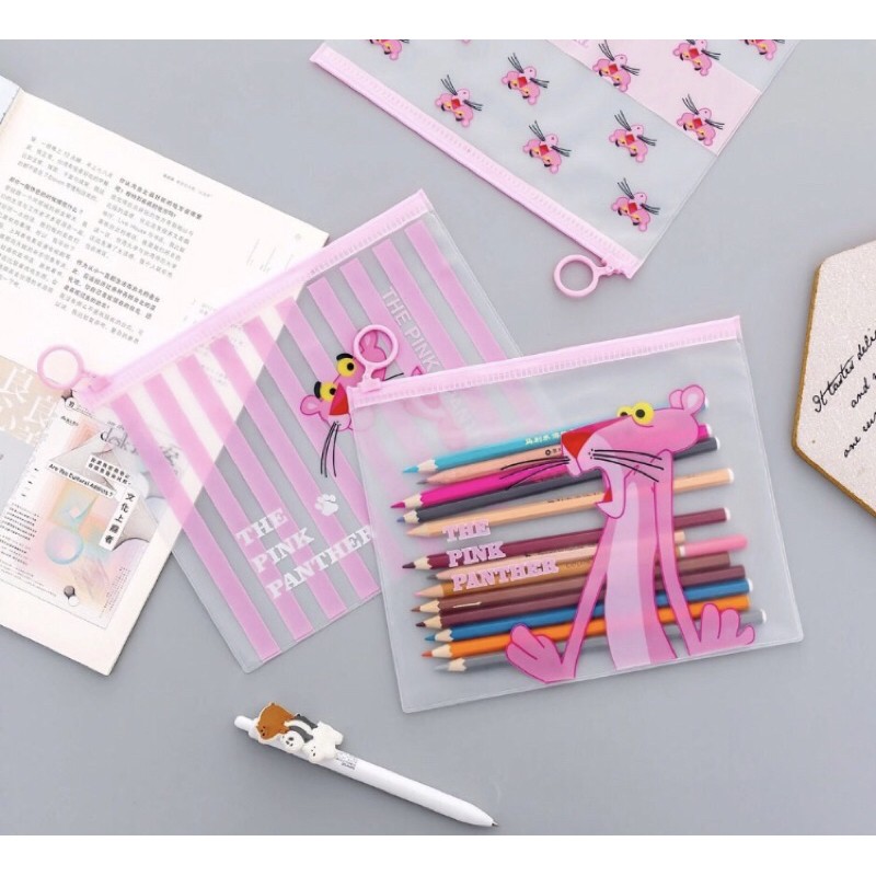 

KOTAK PENSIL TRANSPARAN PINK PANTHER PENSIL CASE TEMPAT PENSIL MURAH