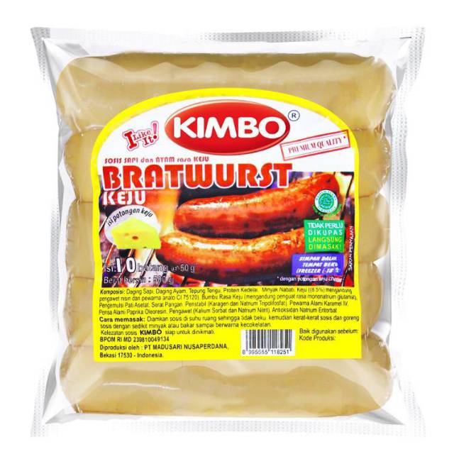 

Sosis Kimbo Keju Bratwurst 500 gr