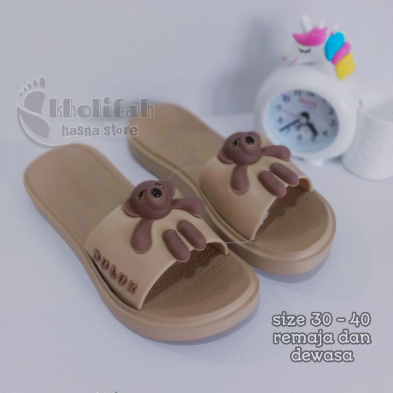 sandal perempuan remaja dan dewasa Beby bear lucu murah 320c/b dulux