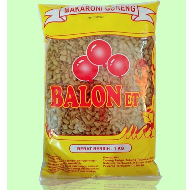 

Makaroni Mentah Balon / Balonet Cincin Kualitas Super