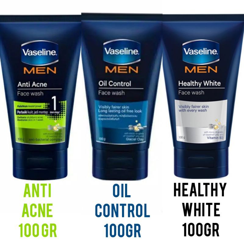 Vaseline Men Face Wash 100 Gr Oil Control Anti Acne Sabun Cuci Muka Pria Jerawat Dan Berminyak Shopee Indonesia