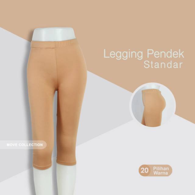 Legging Pendek 7/8 di bawah lutut spandek Jersey