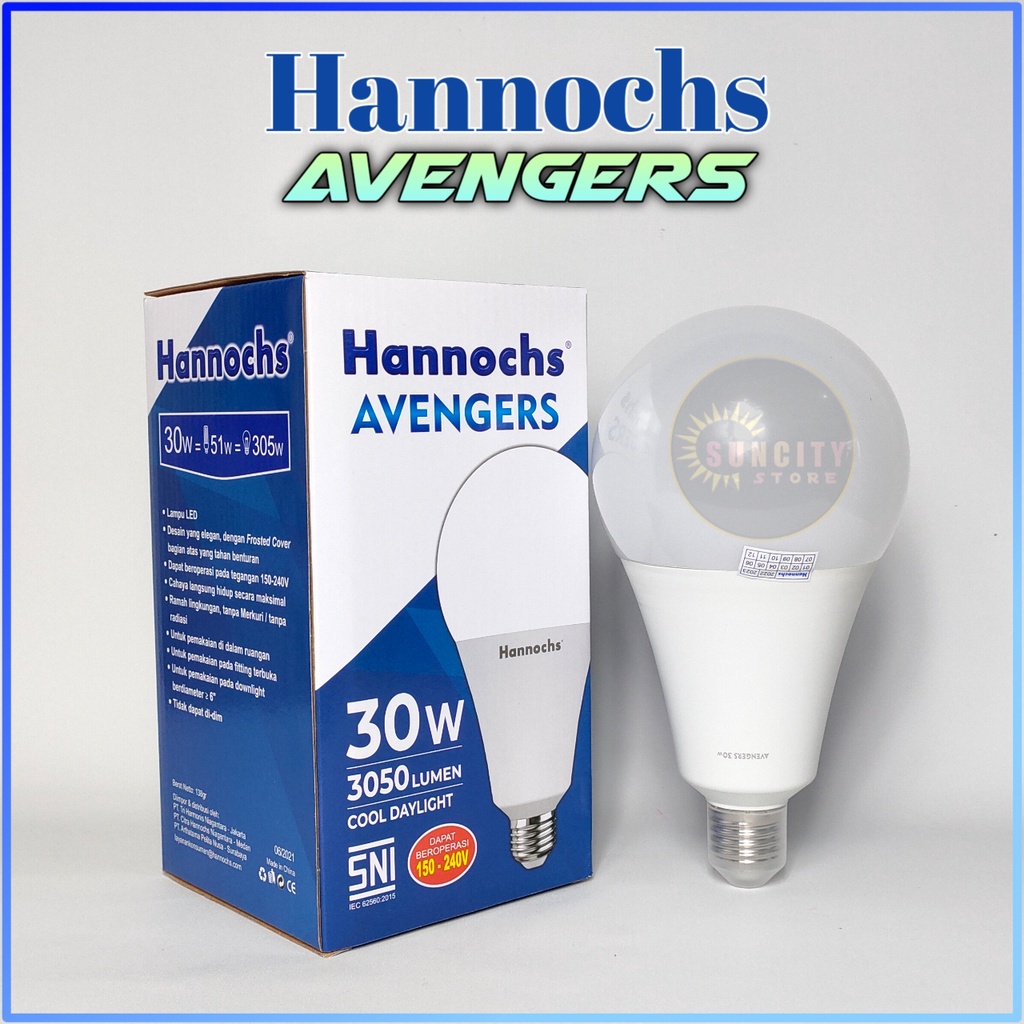 Hannochs Lampu LED Avengers 30 Watt - Cahaya Putih